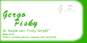 gergo pisky business card